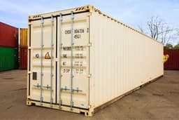 40ft New Container - Front View with Specifications